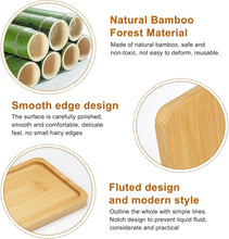 Load image into Gallery viewer, Bamboo product with text on natural bamboo material, smooth edge design, and fluted design.
