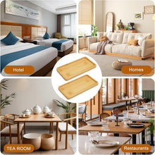 Load image into Gallery viewer, Collage of different settings with wooden trays labeled &#39;Hotel&#39;, &#39;Homes&#39;, &#39;Tea Room&#39;, and &#39;Restaurants&#39;.
