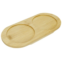 تحميل الصورة في عارض المعرض، Wooden tray with two compartments on a white background
