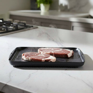 1 Pc | Multifunctional Thawing Plate Defrosting Plate for Meat Kitchenware Scratch Easy to Clean with steaks.