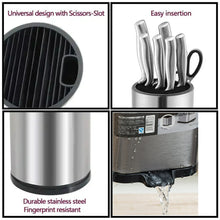 Load image into Gallery viewer, Advanced Universal Knife Block | Stainless Steel Holder with Scissors Slot
