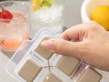 Load image into Gallery viewer, Ice Cube Tray with Lid -  Covered Ice Cube Tray with Removable Cover and silicon bottom
