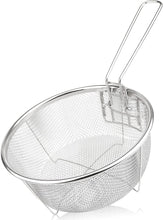 تحميل الصورة في عارض المعرض، Metal mesh strainer with handle on a white background
