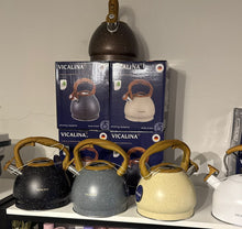 تحميل الصورة في عارض المعرض، 3 Litre Stainless Steel Whistling Kettle with Wooden Handle
