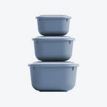 تحميل الصورة في عارض المعرض، Set of three gray storage containers stacked on a white background
