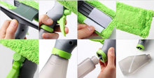 Load image into Gallery viewer, Multiview of a green and gray cleaning tool with different attachments.
