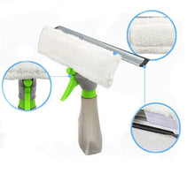 Load image into Gallery viewer, Cleaning tool with white roller, green handle, and spray nozzle on a white background
