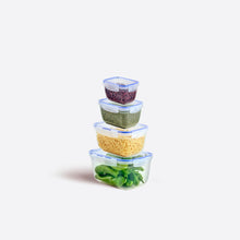 Load image into Gallery viewer, Food Storage Containers (Set of 4 - 550, 1000, 1800 &amp; 3000 ml.) - Sealed Rectangular Food Containers
