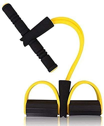 Gym body trimmer resistance band for fitness, featuring a contoured footrest and durable elastic latex design.