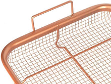 تحميل الصورة في عارض المعرض، Copper wire basket with handle on a white background
