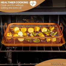 تحميل الصورة في عارض المعرض، Oven with a basket containing vegetables, promoting healthier cooking methods.
