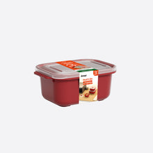 تحميل الصورة في عارض المعرض، Red food storage container with a clear lid on a white background
