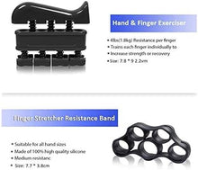 تحميل الصورة في عارض المعرض، Hand grip strengthener and finger stretcher resistance band for increasing finger strength and recovery.
