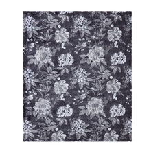Load image into Gallery viewer, Floral patterned fabric swatch on a dark background
