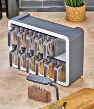 Load image into Gallery viewer, Kitchen Spice Rack - 12-Jar Seasoning Organizer - Spice Rack Organizer Wall Mount/Countertop, Seasoning Containers
