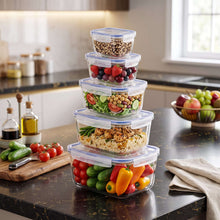 Load image into Gallery viewer, 5-Piece Premium Sealed Rectangular Food Storage Containers Set | 550 ml to 5000 ml
