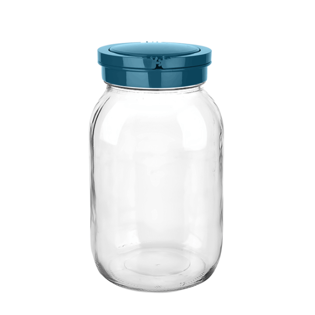 Glass Jar - 3000 ml. Glass jar With Airtight Lid (Medium)