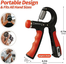 تحميل الصورة في عارض المعرض، Adjustable hand grip strengthener with ergonomic design, suitable for all hand sizes, perfect for fitness training.
