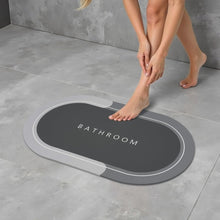 Load image into Gallery viewer, Anti-Slip Mats - Non-Slip Rubber Bathroom Mat  - Oval Shape ( 38 x 57 cm ) Light Grey
