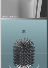 Load image into Gallery viewer, 3 In 1 Silicone Toilet Brush With Holder, Unbreakable Wall Mounted And Free Stand Sleek Toilet Cleaner Brush With Ventilated Drying Stand
