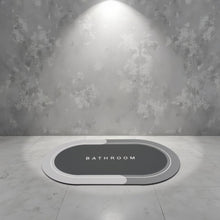 Load image into Gallery viewer, Anti-Slip Mats - Non-Slip Rubber Bathroom Mat  - Oval Shape ( 38 x 57 cm ) Light Grey
