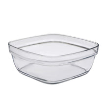 تحميل الصورة في عارض المعرض، 4-Piece Square Clear Glass Bowl Set (600ml) | Multipurpose Serving &amp; Prep Dish
