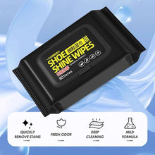 Load image into Gallery viewer, Shoe cleaner wipes pack designed for deep cleaning and stain removal from all shoe types, featuring a fresh odor and mild formula.
