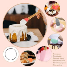تحميل الصورة في عارض المعرض، Set of mini kitchen utensils with a cake decorating theme on a pink background.
