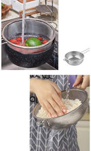 تحميل الصورة في عارض المعرض، 25.5cm Heavy-Duty Stainless Steel Colander | Long Handle Strainer &amp; Fry Basket - Silver
