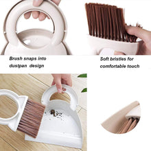 Load image into Gallery viewer, Plastic Cleaning Broom Brush &amp; Dustpan Set Desktop Broom Sweep Cleaning Brush Dust Pan Car Keyboard Cleaning Household
