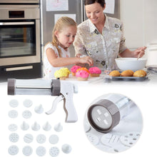 Load image into Gallery viewer, Cookie Press Gun Kit Set Stainless Steel Spritz Cookie Maker Machine for DIY Baking with 13 Discs and 6 Icing Decorating Nozzles for DIY Biscuit Maker and Decoration.
