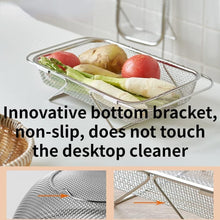 Load image into Gallery viewer, Retractable Stainless Steel Over The Sink Colander, Sink Washing Drying Rack, Expandable Strainer Basket, Mesh, Fruits, Vegetables
