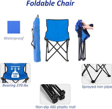 Load image into Gallery viewer, 1 Portable Folding Camping Chair with Carry Bag | Compact &amp; Lightweight Outdoor Seat for Picnics, Fishing &amp; Beach
