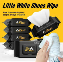 Load image into Gallery viewer, Little White Shoe Wipes for easy cleaning; effective for removing dirt and grime from sneakers and all shoe types.
