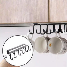 Load image into Gallery viewer, Double Cup Holder - Multifunctional Kitchen Cabinet Organizer with 12 Stainless Steel Hooks

