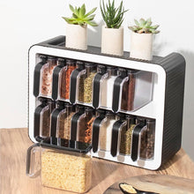 Load image into Gallery viewer, Kitchen Spice Rack - 12-Jar Seasoning Organizer - Spice Rack Organizer Wall Mount/Countertop, Seasoning Containers

