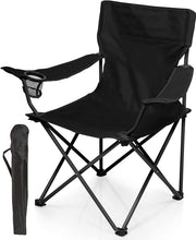 Load image into Gallery viewer, 1 Portable Folding Camping Chair with Armrests &amp; Cup Holder | Lightweight Outdoor Seat for Beach, Fishing &amp; Picnics
