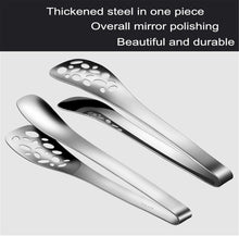 تحميل الصورة في عارض المعرض، 25cm Stainless Steel 2-in-1 Spatula Tongs | Slotted Fish Turner &amp; Steak Gripper - Silver
