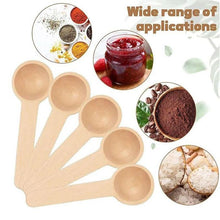 Load image into Gallery viewer, Spices &amp; Herbs Mini Wooden Spoons 6 Pcs - Round (7.5 x 2.5 cm)
