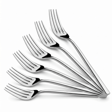 Load image into Gallery viewer, 6-Piece Premium Stainless Steel Dessert Forks Set | 15 cm Elegant Cutlery - Silver
