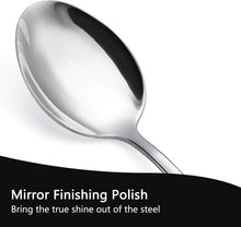 تحميل الصورة في عارض المعرض، Silver spoon with 'Mirror Finishing Polish' text on a white background
