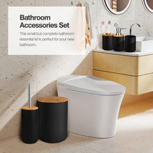 تحميل الصورة في عارض المعرض، 6 Pcs Bathroom Accessories Set - Round Bamboo Decor Bathroom Set
