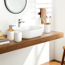 تحميل الصورة في عارض المعرض، 6 Pcs Bathroom Accessories Set - Round Bamboo Decor Bathroom Set
