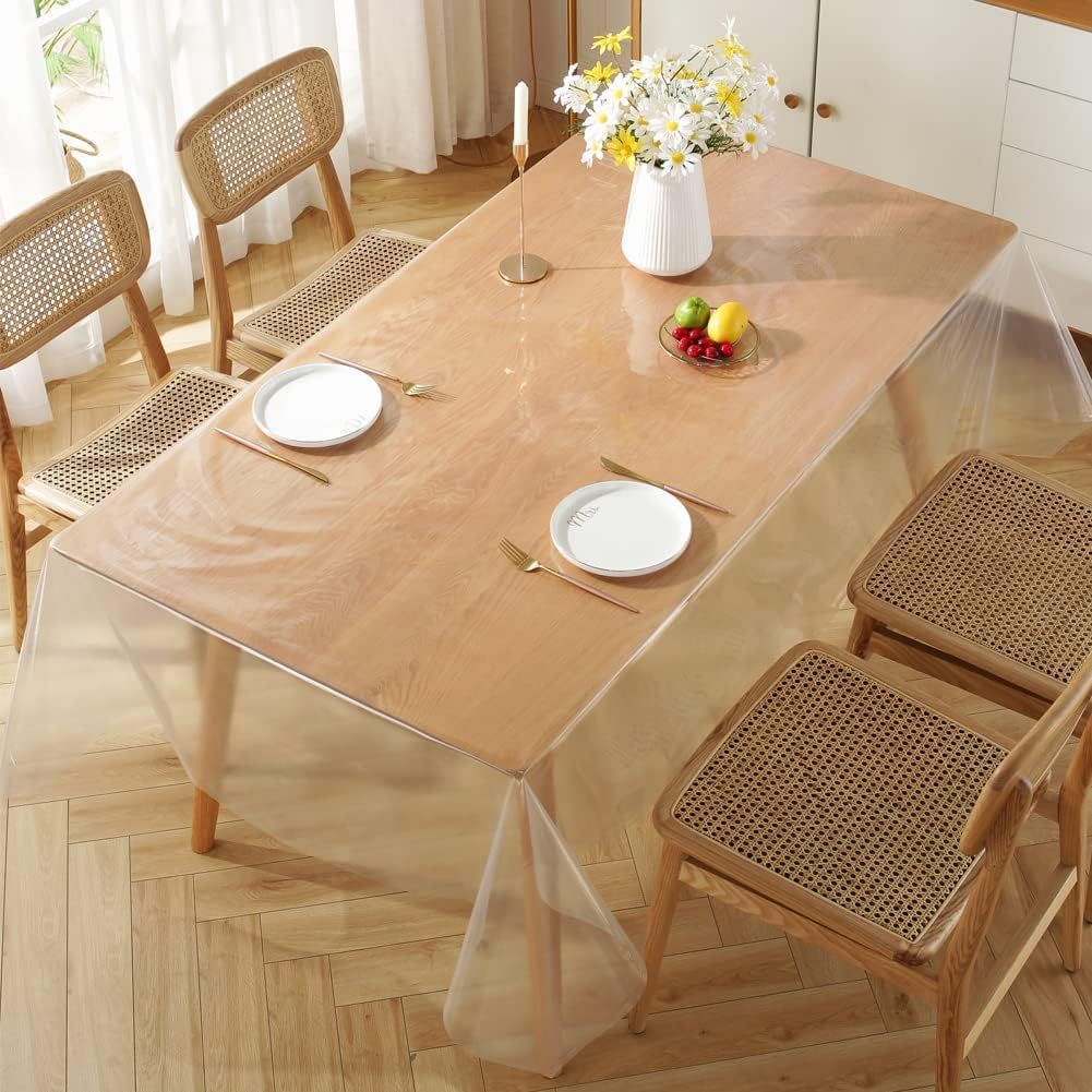 Tablecloth - Transparent Clear PE Tablecloths Protector Waterproof/Oil-Proof Table Cover ( 152 x 228 cm )