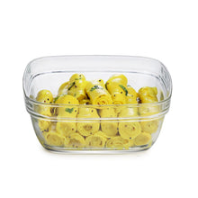 تحميل الصورة في عارض المعرض، 4-Piece Square Clear Glass Bowl Set (600ml) | Multipurpose Serving &amp; Prep Dish
