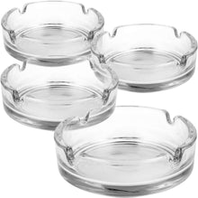 Load image into Gallery viewer, Portable Modern Ashtray - Clear Crystal Glass Smooth for Cigarettes - 10.5 Diameter * 3.5 cm
