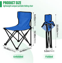 Load image into Gallery viewer, 1 Portable Folding Camping Chair with Carry Bag | Compact &amp; Lightweight Outdoor Seat for Picnics, Fishing &amp; Beach
