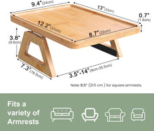 تحميل الصورة في عارض المعرض، Bamboo Folding Sofa Tray, Sofa Armrest Tray Clip-On Couch Desk for Drinks, Snacks, Phone, Remote Control

