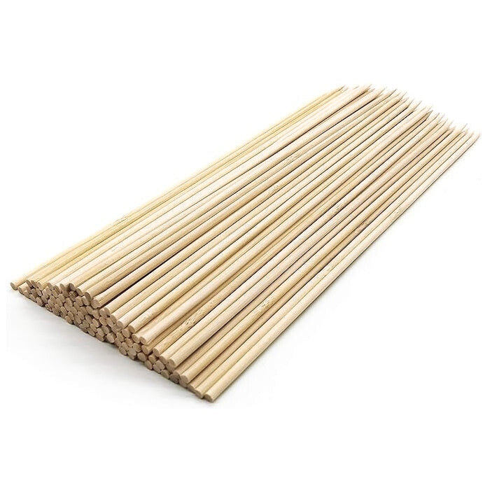 Bamboo Skewers Sticks for BBQ Grilling - 24 Bamboo Skewers Stick