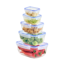 Load image into Gallery viewer, Food Storage Containers (Set of 5 pieces 400 - 800 - 1400 - 2300 &amp; 4000 ml.) - Sealed Rectangular Food Containers
